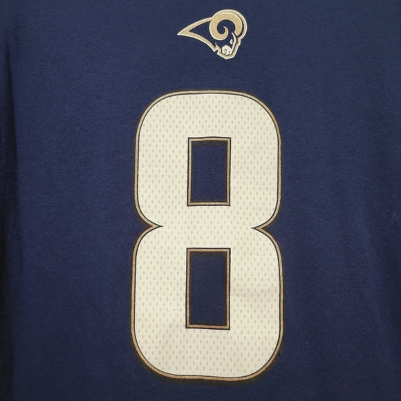 NFL Team Apparel St Louis Rams Sam Bradford #8 Graphic T-Shirt Large - Picture 2 of 6